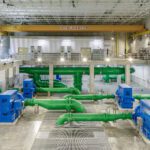 Interior of Hedge Lane Pump Station plus Reservoir warehouse.