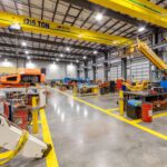 Interior of Terex warehouse.